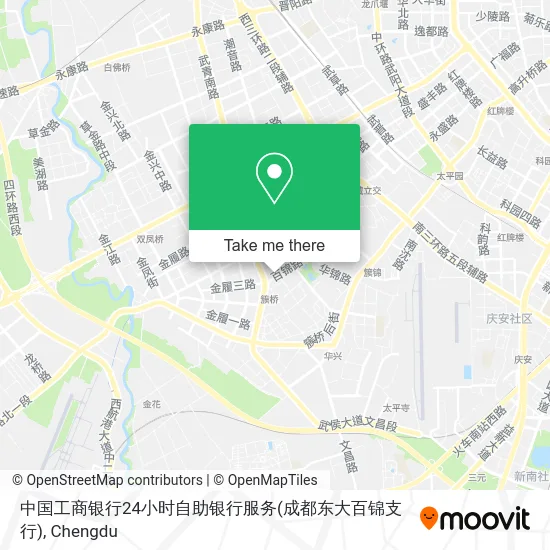 中国工商银行24小时自助银行服务(成都东大百锦支行) map