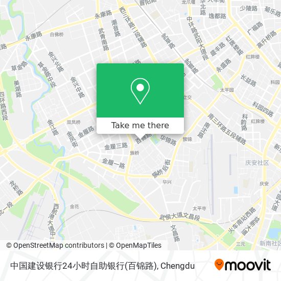 中国建设银行24小时自助银行(百锦路) map