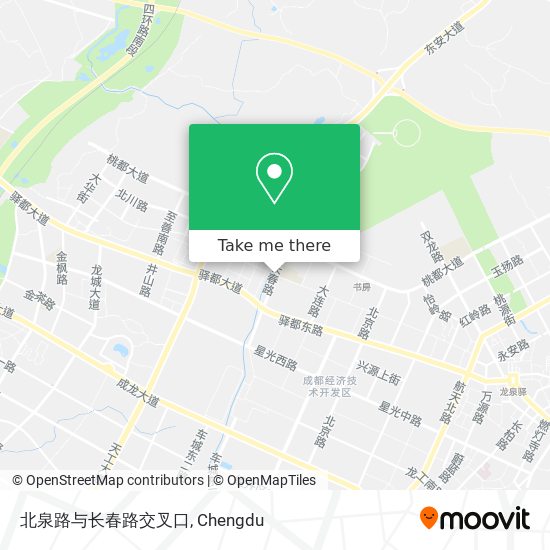 北泉路与长春路交叉口 map