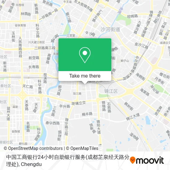 中国工商银行24小时自助银行服务(成都芷泉经天路分理处) map