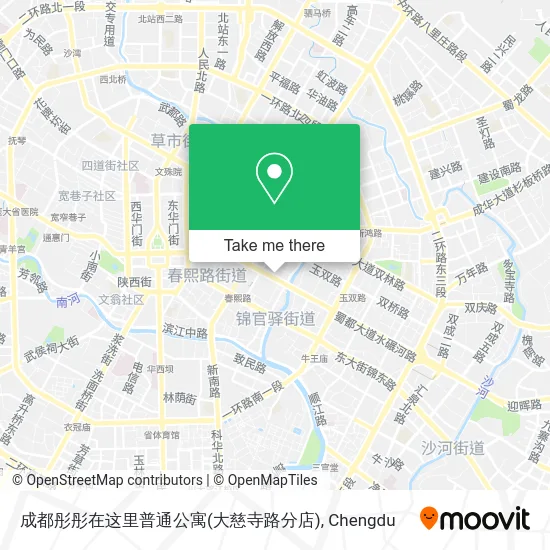 成都彤彤在这里普通公寓(大慈寺路分店) map