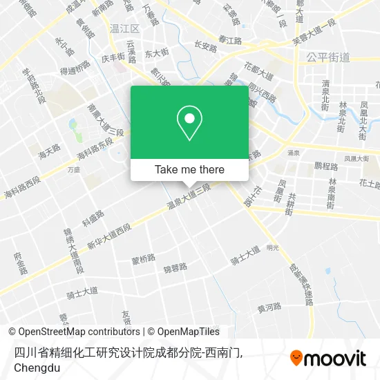 四川省精细化工研究设计院成都分院-西南门 map