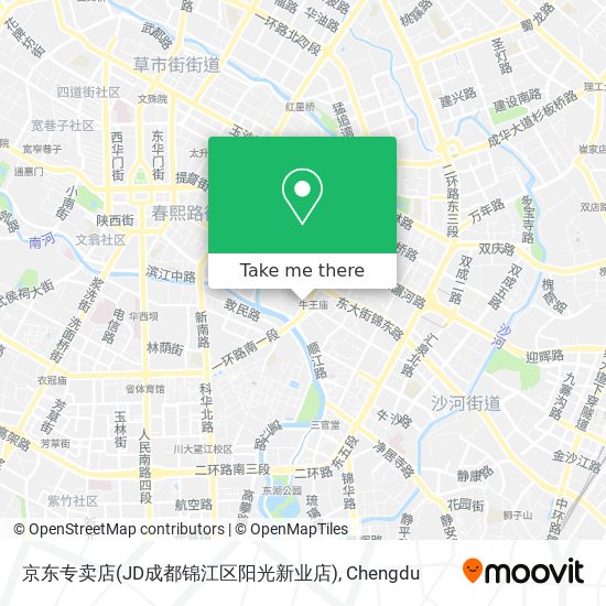 京东专卖店(JD成都锦江区阳光新业店) map