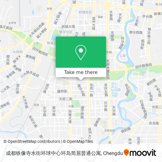 成都铁像寺水街环球中心环岛简居普通公寓 map