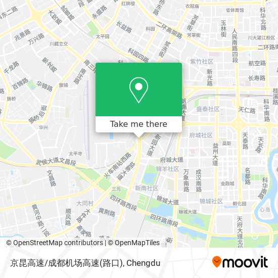 京昆高速/成都机场高速(路口) map