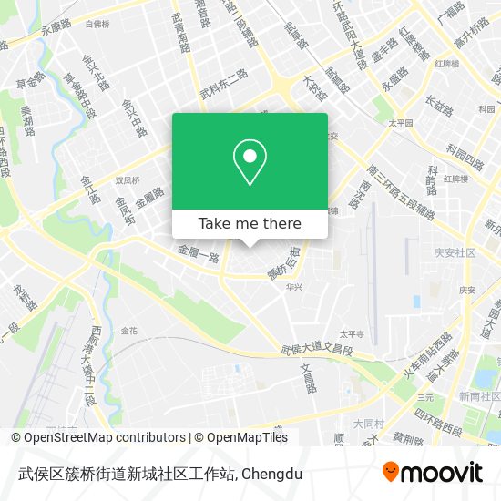 武侯区簇桥街道新城社区工作站 map
