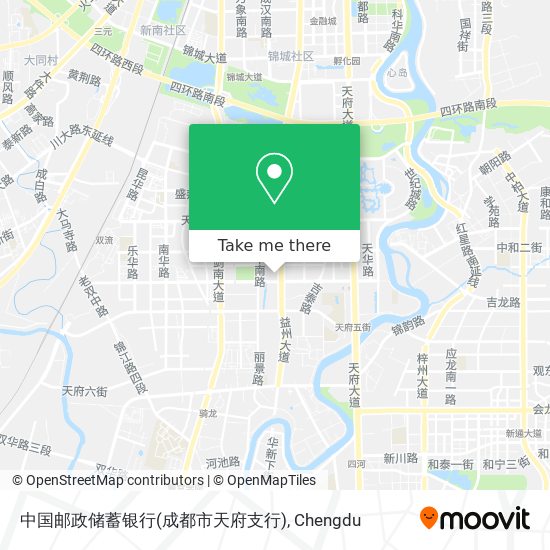 中国邮政储蓄银行(成都市天府支行) map