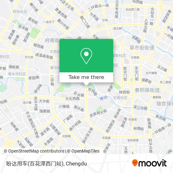 盼达用车(百花潭西门站) map