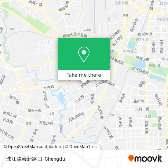 珠江路泰新路口 map