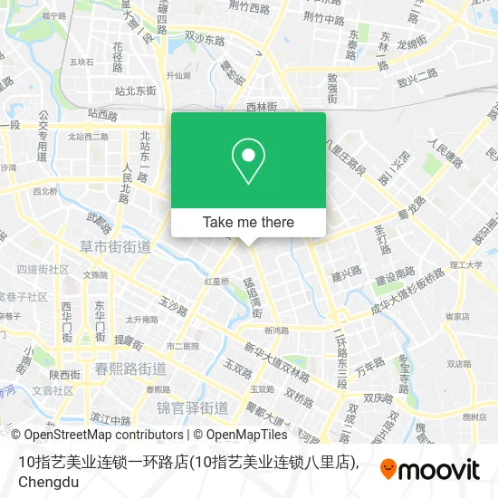 10指艺美业连锁一环路店(10指艺美业连锁八里店) map