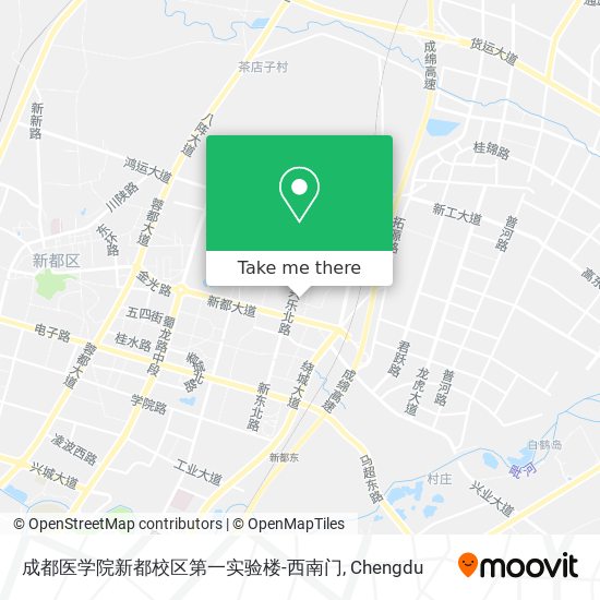 成都医学院新都校区第一实验楼-西南门 map