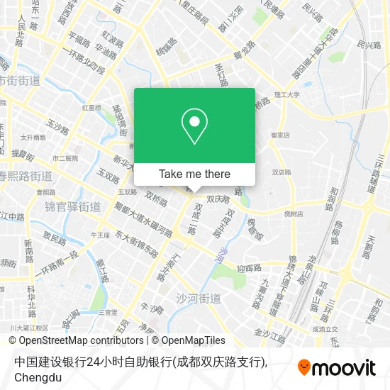 中国建设银行24小时自助银行(成都双庆路支行) map
