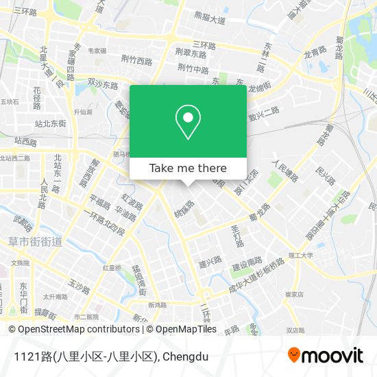 1121路(八里小区-八里小区) map
