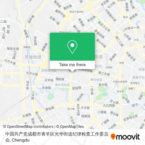 中国共产党成都市青羊区光华街道纪律检查工作委员会 map