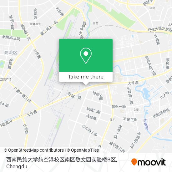 西南民族大学航空港校区南区敬文园实验楼B区 map