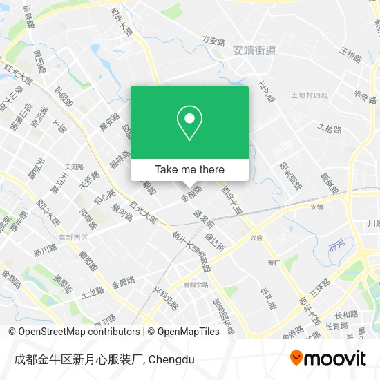 成都金牛区新月心服装厂 map