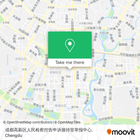 成都高新区人民检察控告申诉接待室举报中心 map