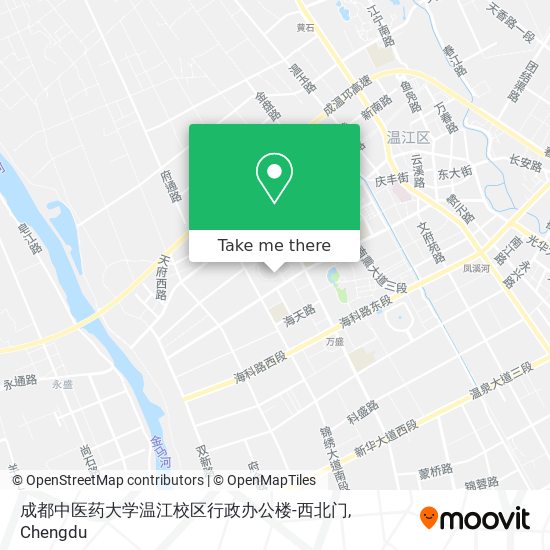 成都中医药大学温江校区行政办公楼-西北门 map