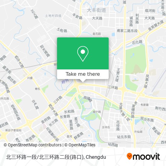 北三环路一段/北三环路二段(路口) map
