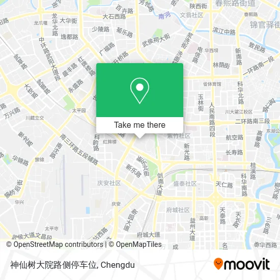 神仙树大院路侧停车位 map