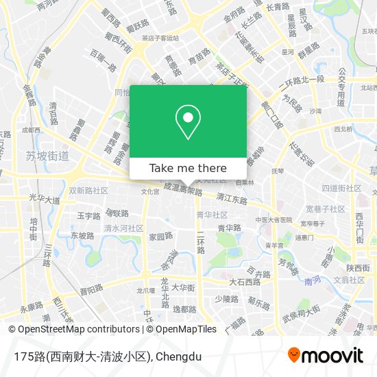 175路(西南财大-清波小区) map