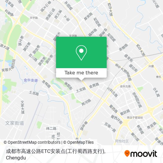 成都市高速公路ETC安装点(工行蜀西路支行) map