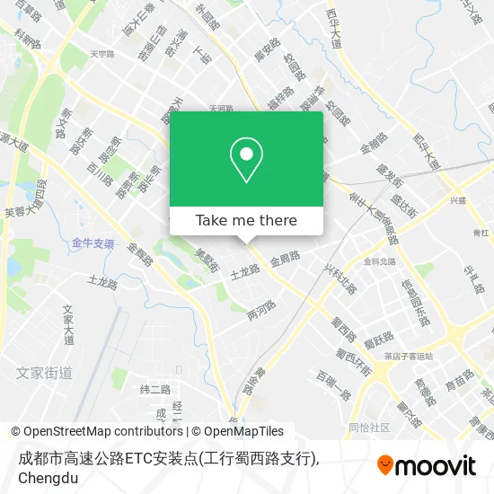 成都市高速公路ETC安装点(工行蜀西路支行) map