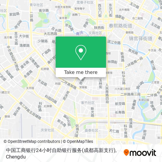 中国工商银行24小时自助银行服务(成都高新支行) map