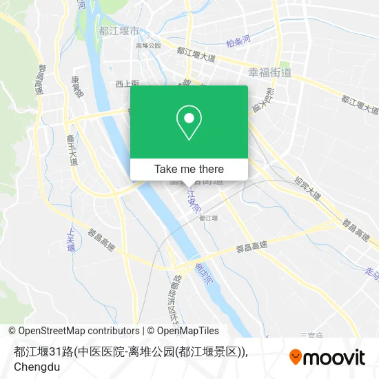 都江堰31路(中医医院-离堆公园(都江堰景区)) map