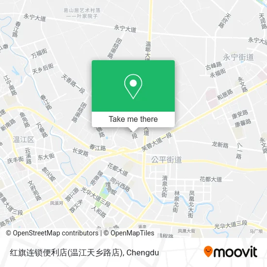 红旗连锁便利店(温江天乡路店) map