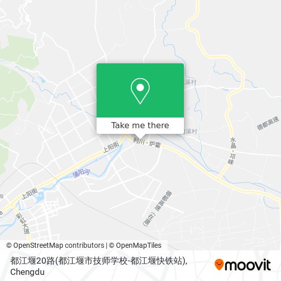 都江堰20路(都江堰市技师学校-都江堰快铁站) map