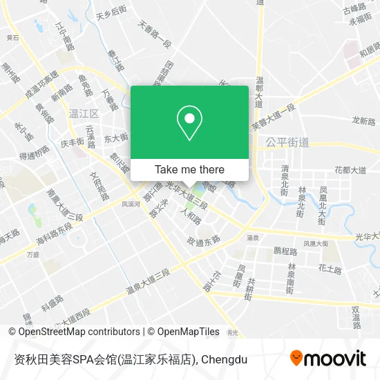 资秋田美容SPA会馆(温江家乐福店) map