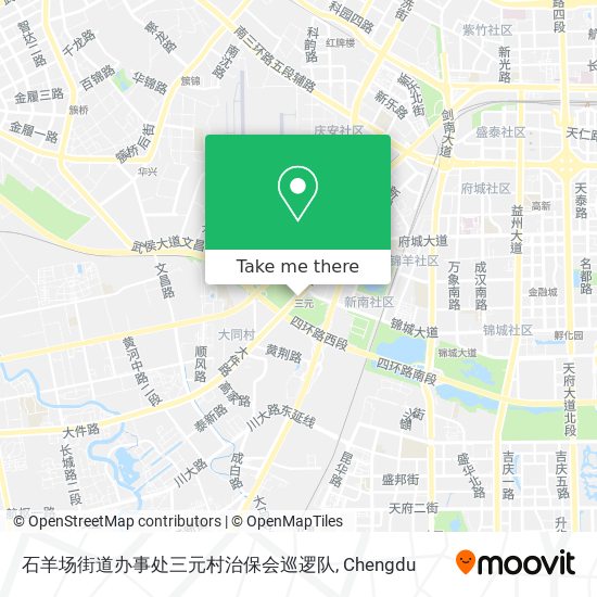 石羊场街道办事处三元村治保会巡逻队 map