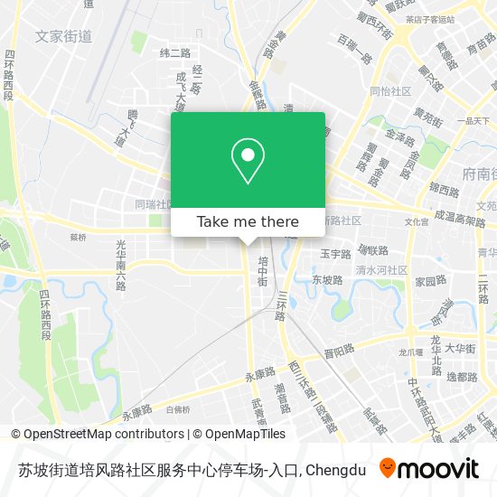 苏坡街道培风路社区服务中心停车场-入口 map