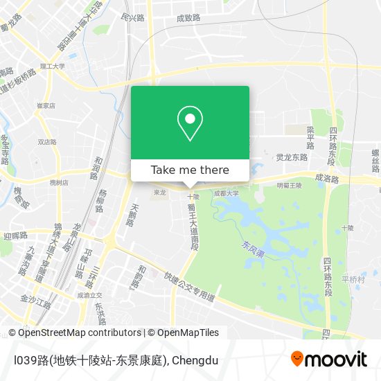 l039路(地铁十陵站-东景康庭) map