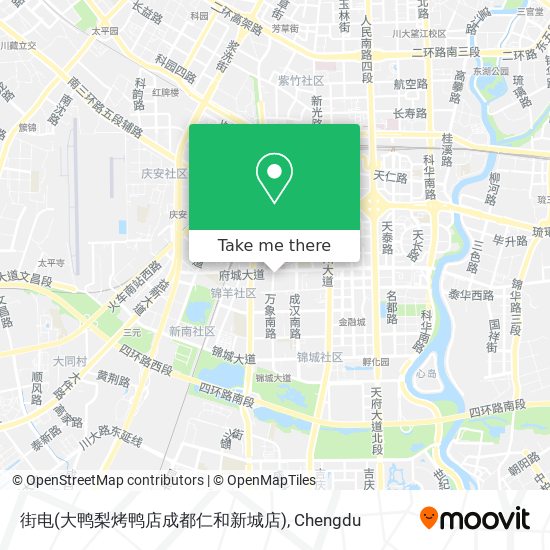 街电(大鸭梨烤鸭店成都仁和新城店) map