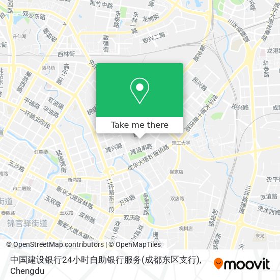 中国建设银行24小时自助银行服务(成都东区支行) map
