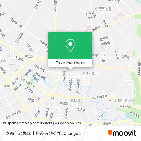 成都市欣悦床上用品有限公司 map