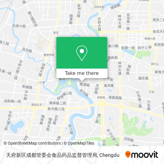 天府新区成都管委会食品药品监督管理局 map
