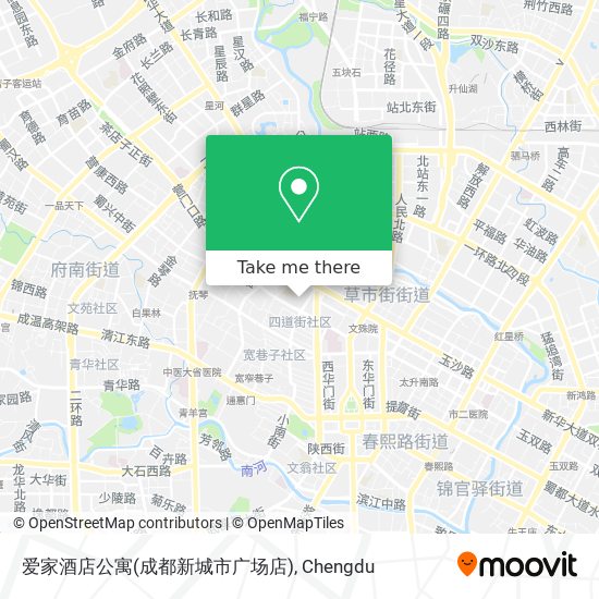 爱家酒店公寓(成都新城市广场店) map