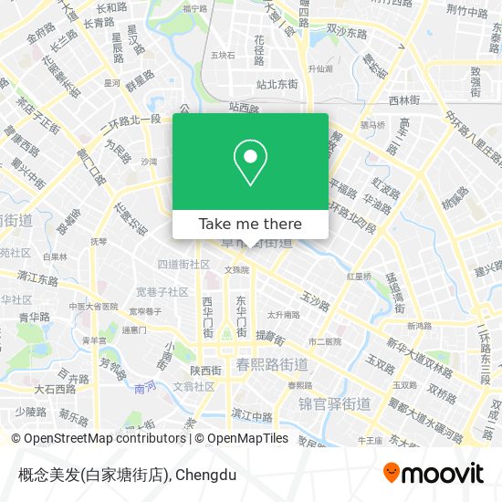 概念美发(白家塘街店) map