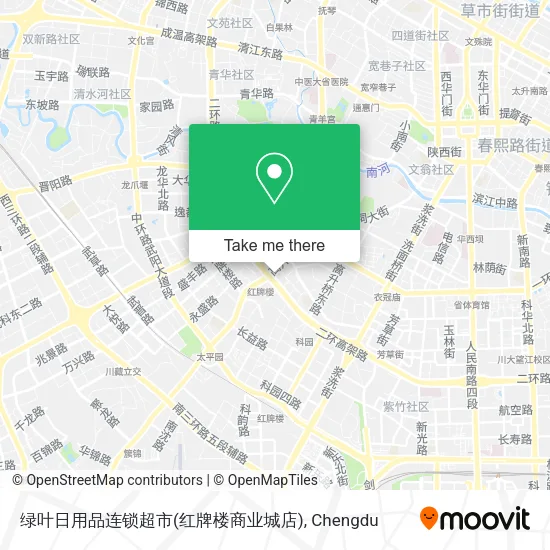 绿叶日用品连锁超市(红牌楼商业城店) map