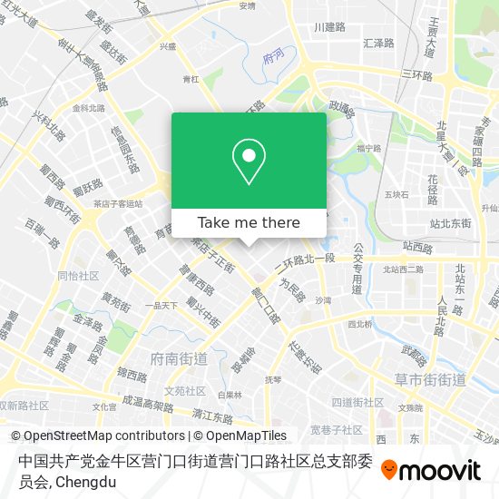 中国共产党金牛区营门口街道营门口路社区总支部委员会 map