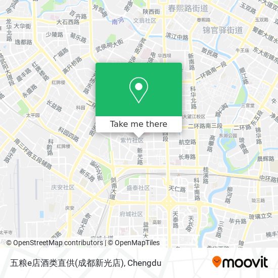 五粮e店酒类直供(成都新光店) map