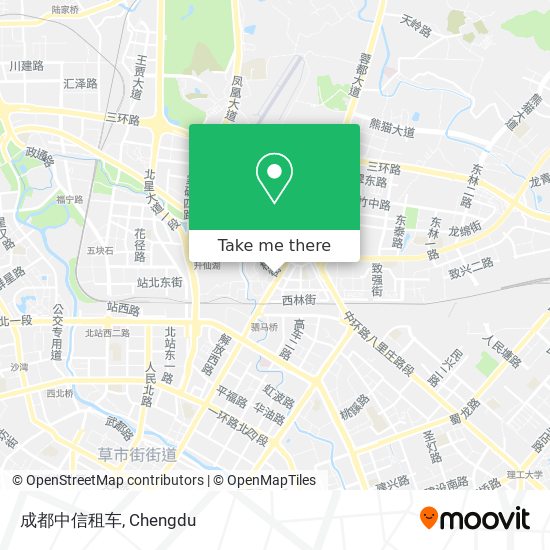 成都中信租车 map