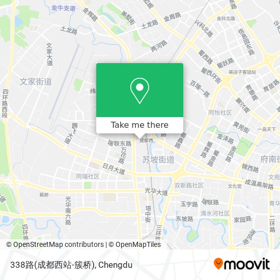 338路(成都西站-簇桥) map