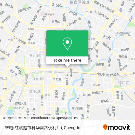 来电(红旗超市科华南路便利店) map