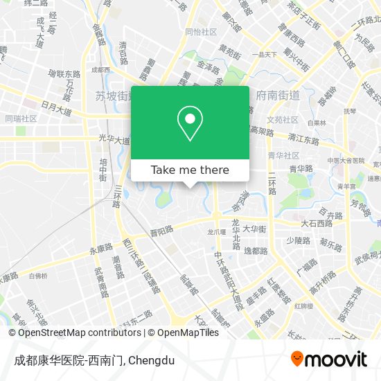 成都康华医院-西南门 map