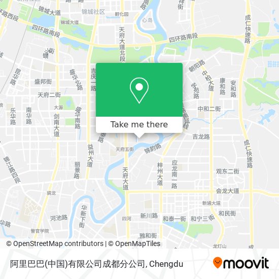 阿里巴巴(中国)有限公司成都分公司 map
