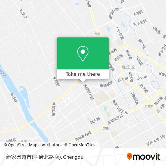 新家园超市(学府北路店) map